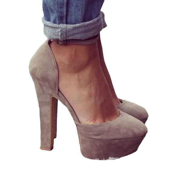Zara Platform Suede Heels 36 - Picture 8 of 8